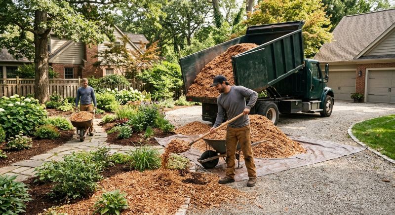 Bulk Cedar Mulch Delivery Service
